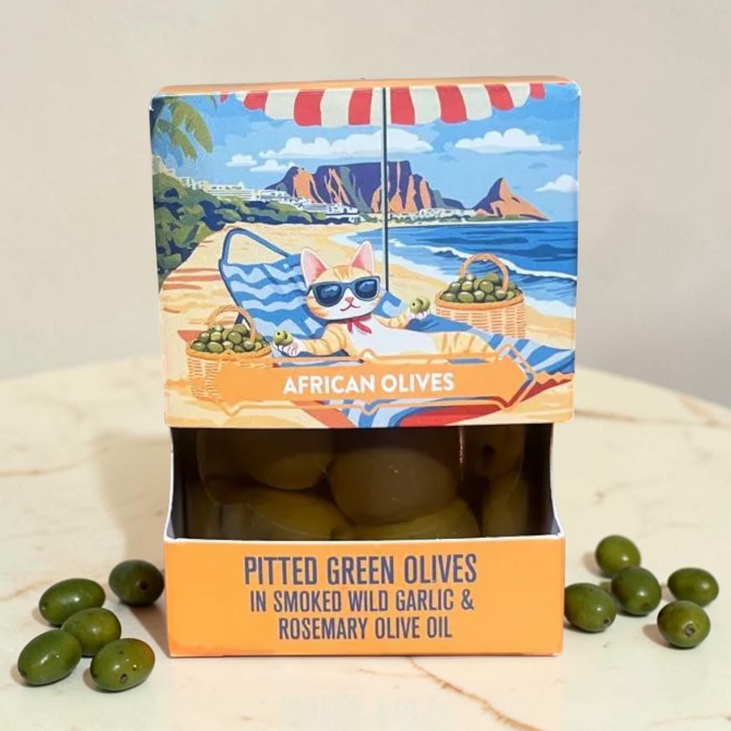African Oils & Vinegars - Olives in Smoked Wild Garlic & Rosemary Olive Oil