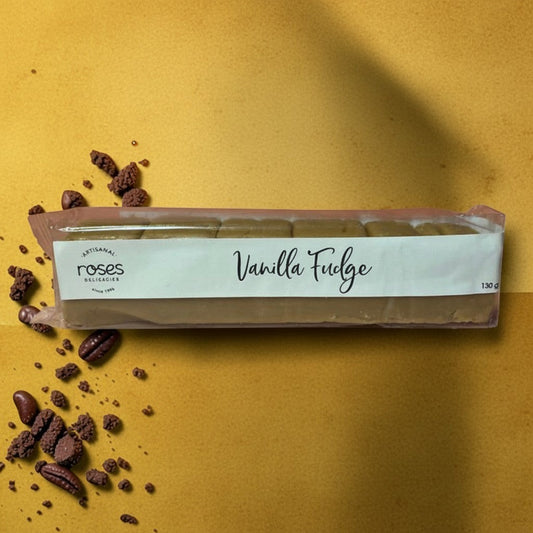 Die Spens Clarens artisanal vanilla fudge bar, smooth and creamy, 130g.